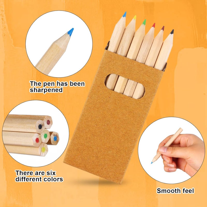 TBoxBo 150Packs/900Pcs Colored Pencils Bulk Mini Drawing Pencils Set for Kids 3.5inch Short Fat Color Pencils Back To School Gifts for Adult Coloring Books, Classroom School Drawing Birthday Wedding - Image 3